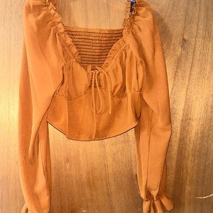 SHEIN Milkmaid Crop Top